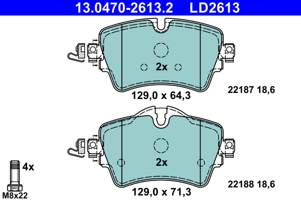Placute frana ATE 13.0470-2613.2