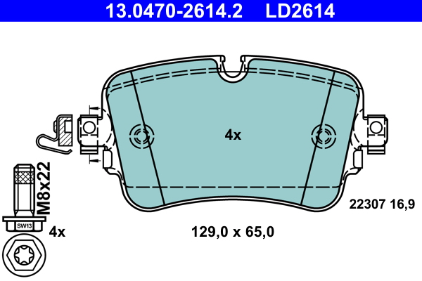 Placute frana ATE 13.0470-2614.2