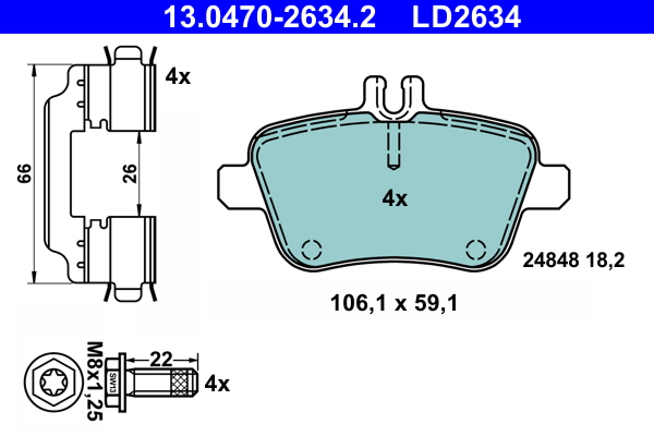 Placute frana ATE 13.0470-2634.2