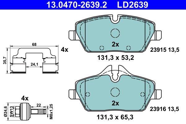 Placute frana ATE 13.0470-2639.2