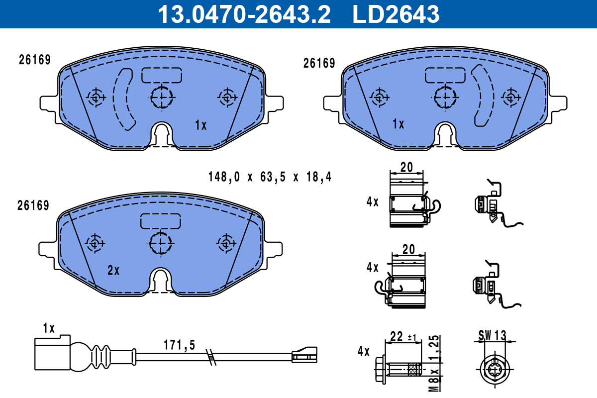Placute frana ATE 13.0470-2643.2