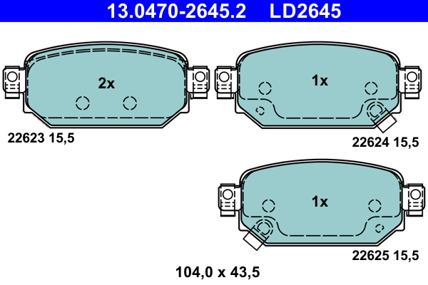 Placute frana ATE 13.0470-2645.2