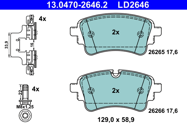 Placute frana ATE 13.0470-2646.2