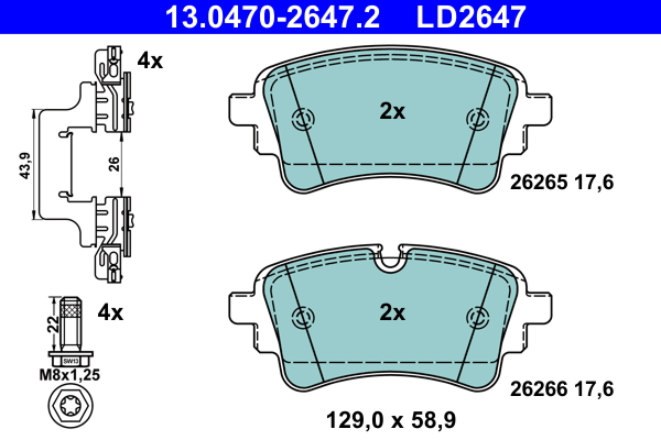Placute frana ATE 13.0470-2647.2