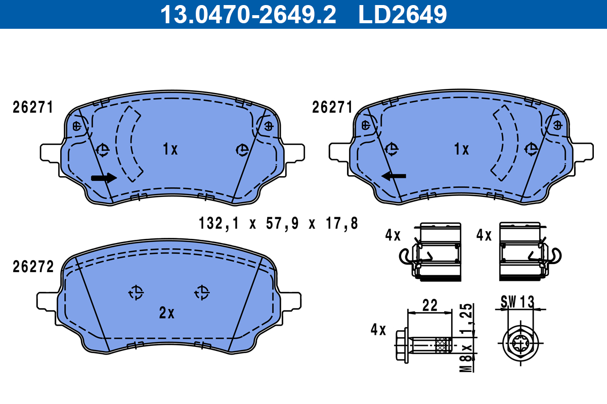 Placute frana ATE 13.0470-2649.2