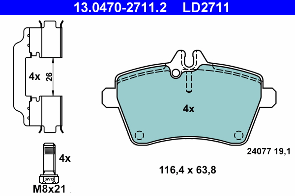 Placute frana ATE 13.0470-2711.2