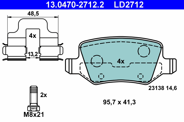 Placute frana ATE 13.0470-2712.2