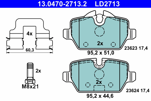 Placute frana ATE 13.0470-2713.2