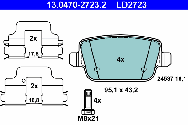 Placute frana ATE 13.0470-2723.2