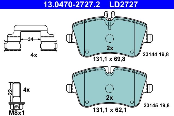Placute frana ATE 13.0470-2727.2