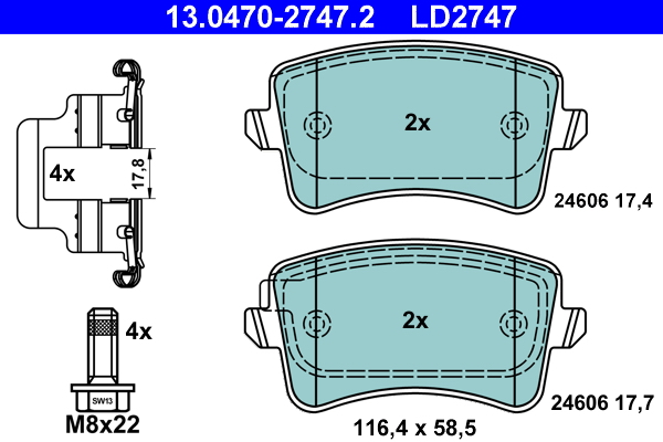 Placute frana ATE 13.0470-2747.2