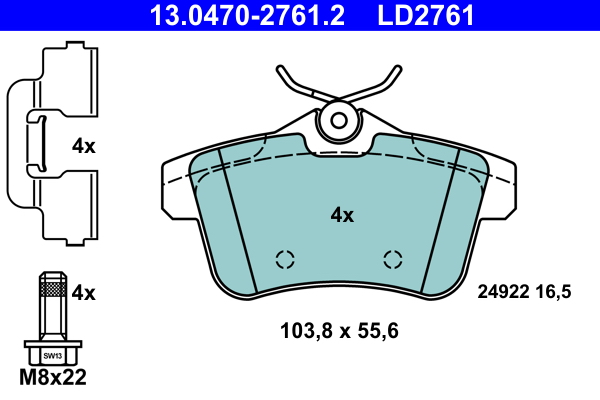 Placute frana ATE 13.0470-2761.2