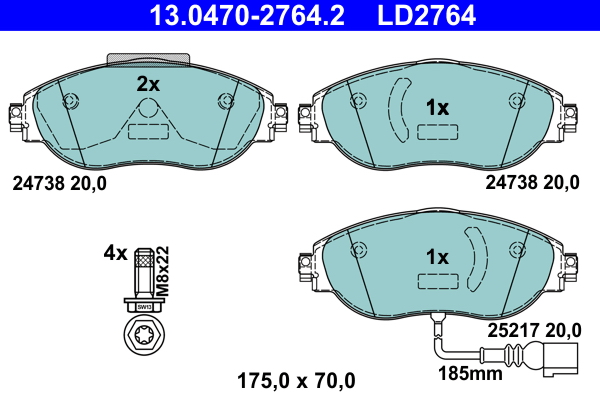 Placute frana ATE 13.0470-2764.2