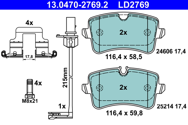 Placute frana ATE 13.0470-2769.2