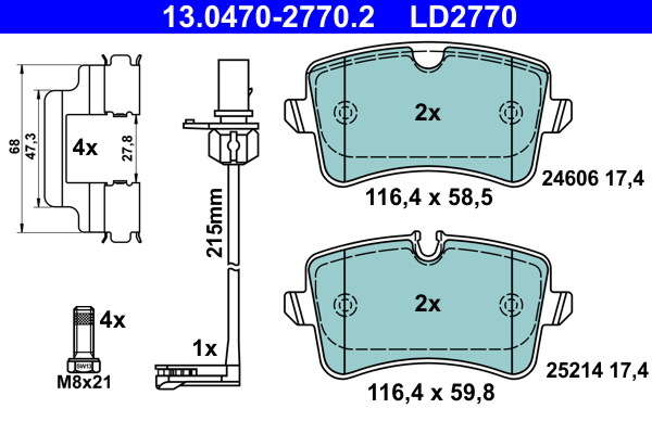 Placute frana ATE 13.0470-2770.2