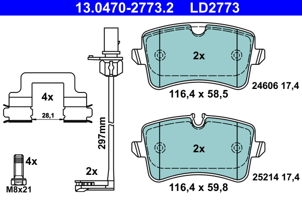 Placute frana ATE 13.0470-2773.2