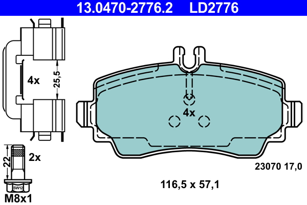 Placute frana ATE 13.0470-2776.2