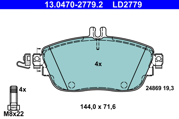 Placute frana ATE 13.0470-2779.2