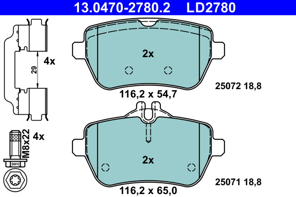 Placute frana ATE 13.0470-2780.2