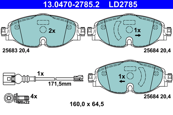 Placute frana ATE 13.0470-2785.2
