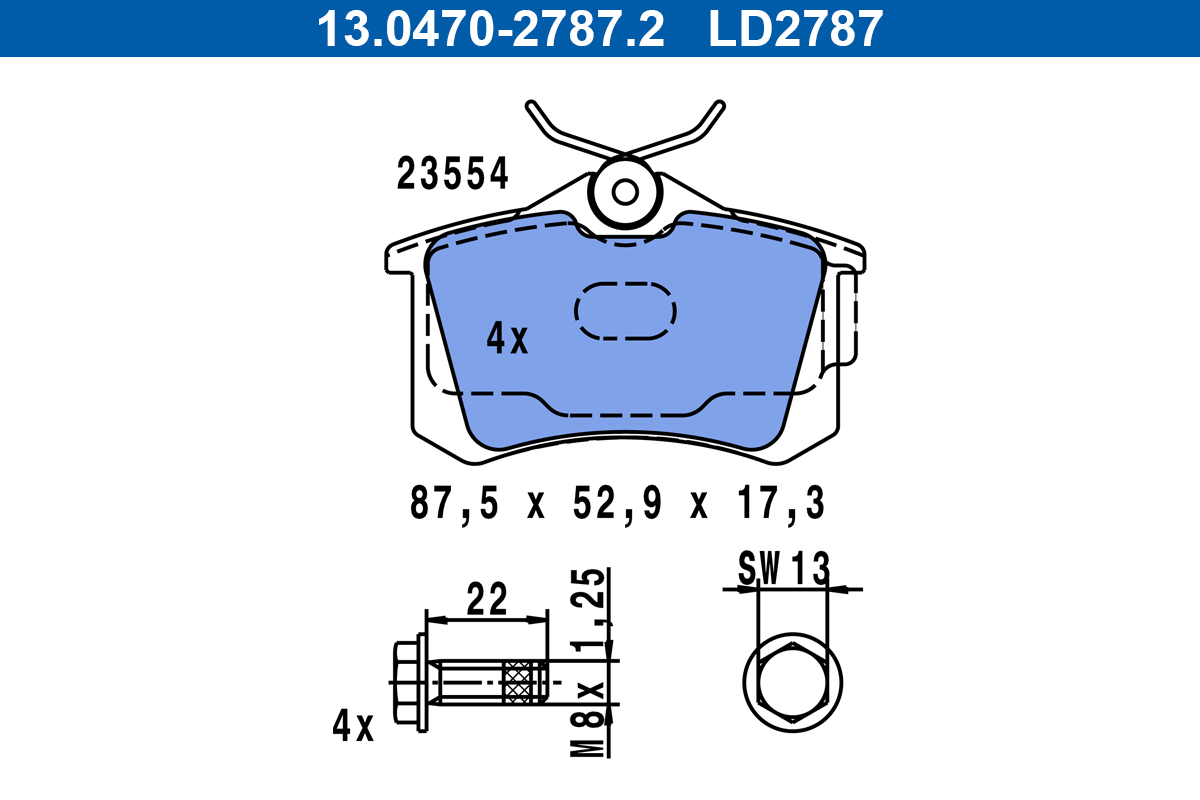 Placute frana ATE 13.0470-2787.2