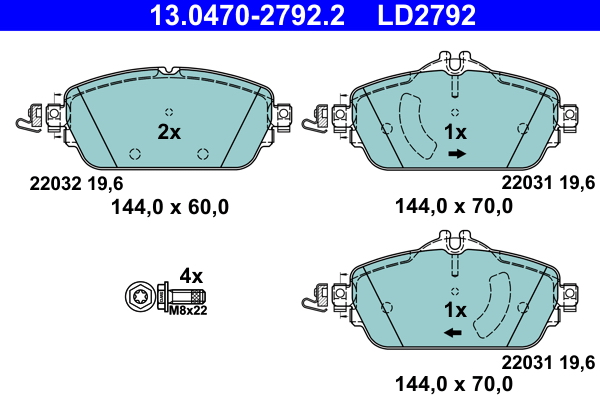 Placute frana ATE 13.0470-2792.2