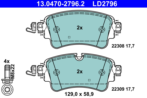 Placute frana ATE 13.0470-2796.2