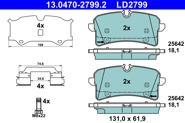 Placute frana ATE 13.0470-2799.2