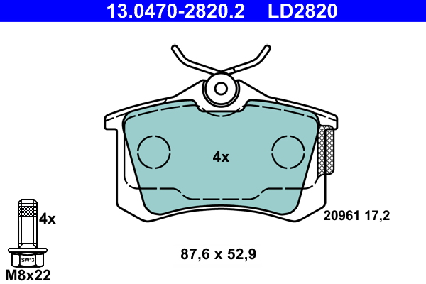 Placute frana ATE 13.0470-2820.2