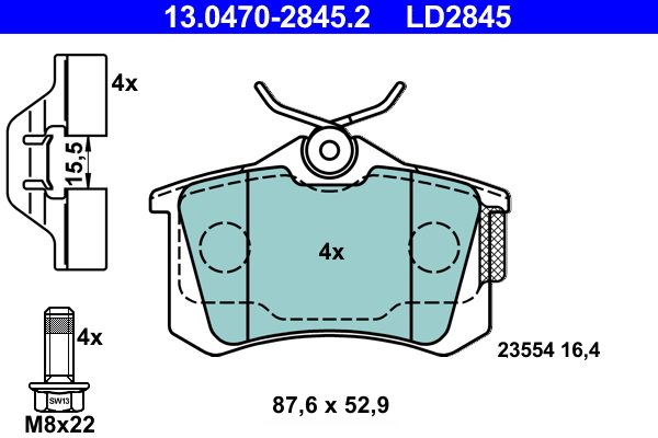 Placute frana ATE 13.0470-2845.2