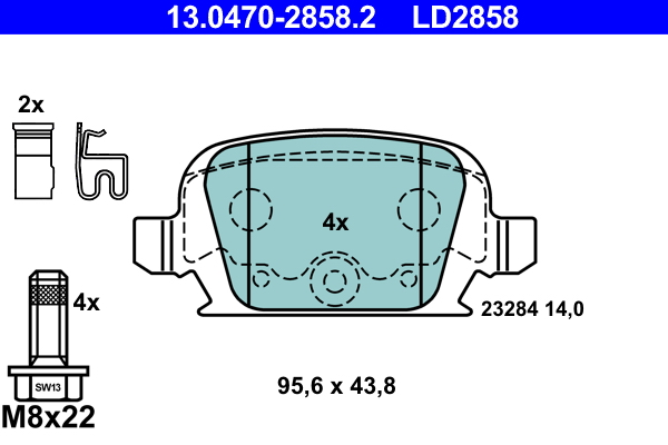 Placute frana ATE 13.0470-2858.2