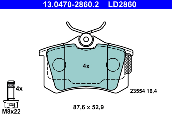Placute frana ATE 13.0470-2860.2