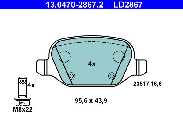 Placute frana ATE 13.0470-2867.2