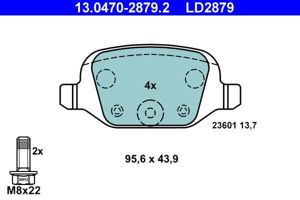 Placute frana ATE 13.0470-2879.2
