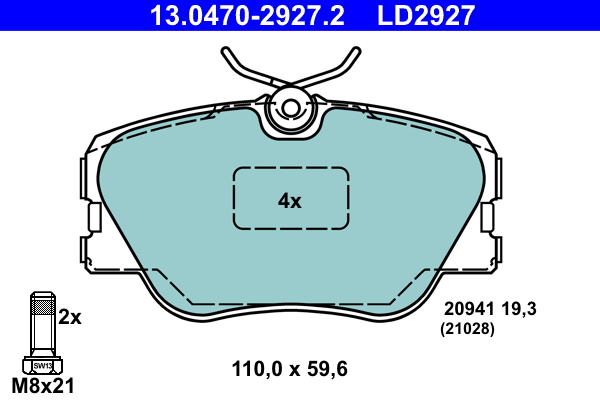 Placute frana ATE 13.0470-2927.2