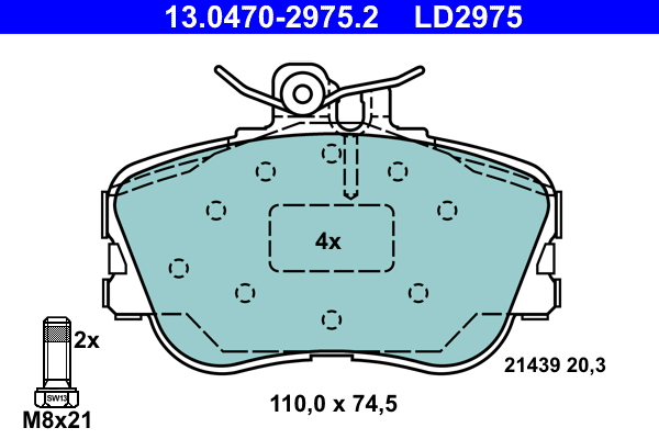 Placute frana ATE 13.0470-2975.2