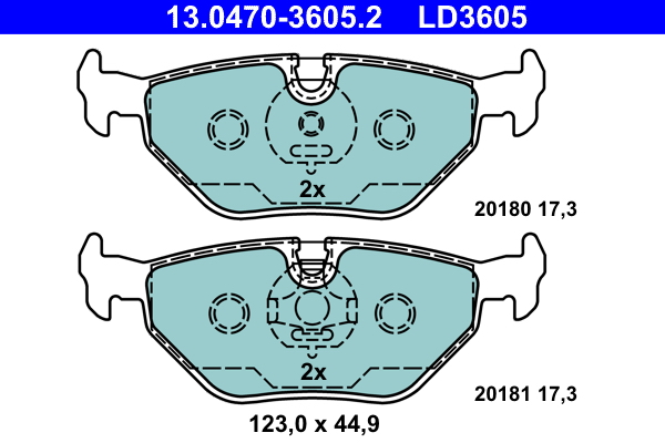 Placute frana ATE 13.0470-3605.2