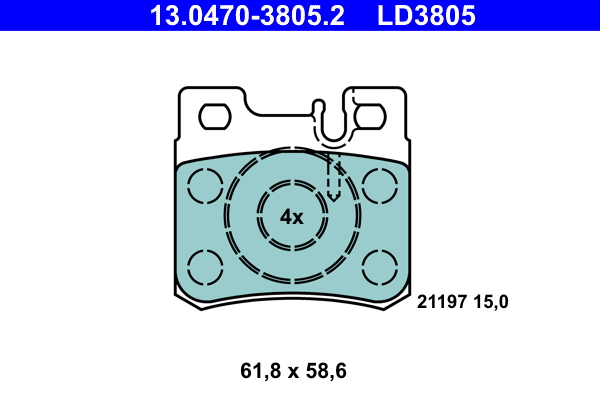 Placute frana ATE 13.0470-3805.2