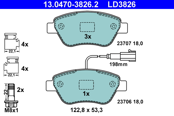 Placute frana ATE 13.0470-3826.2