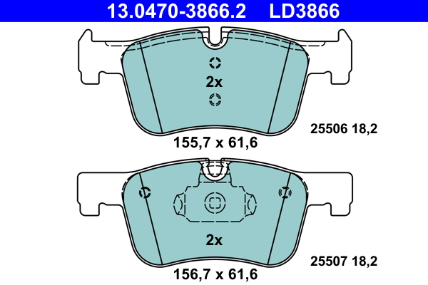 Placute frana ATE 13.0470-3866.2