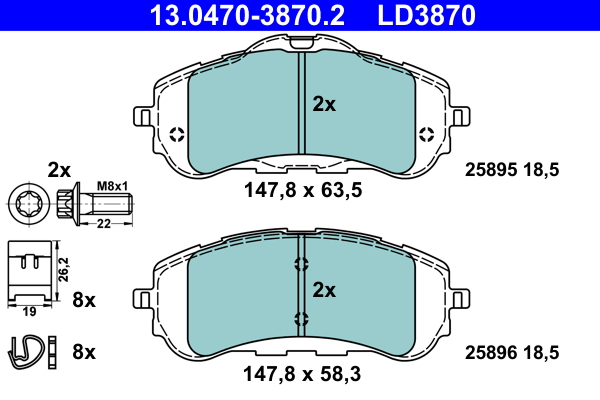 Placute frana ATE 13.0470-3870.2