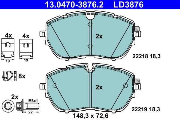 Placute frana ATE 13.0470-3876.2