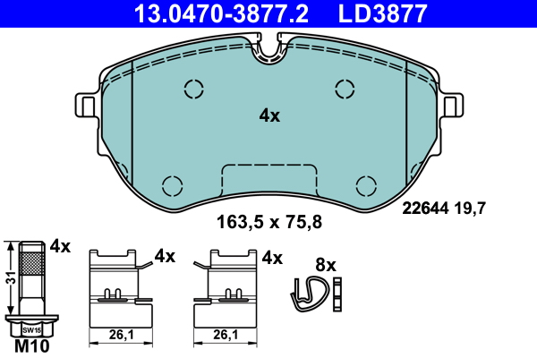 Placute frana ATE 13.0470-3877.2