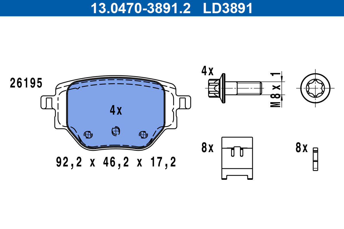Placute frana ATE 13.0470-3891.2