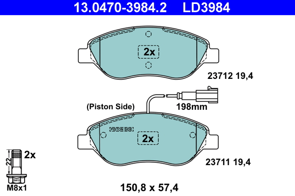 Placute frana ATE 13.0470-3984.2