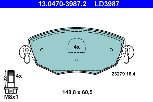 Placute frana ATE 13.0470-3987.2