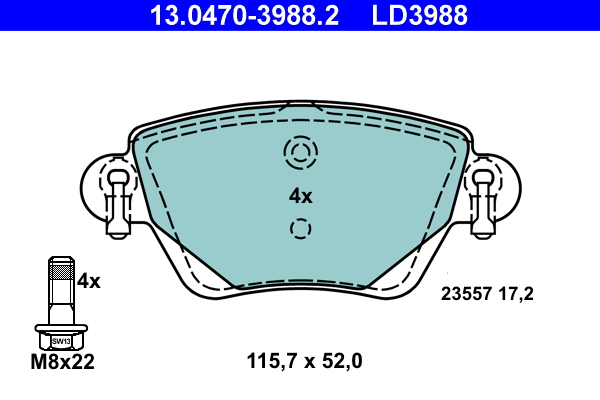 Placute frana ATE 13.0470-3988.2