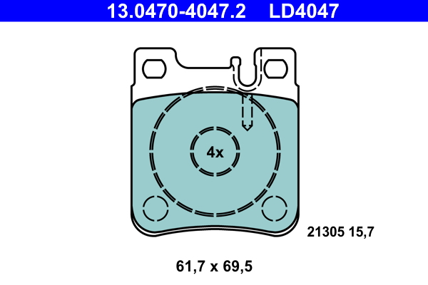 Placute frana ATE 13.0470-4047.2