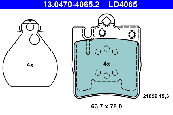 Placute frana ATE 13.0470-4065.2
