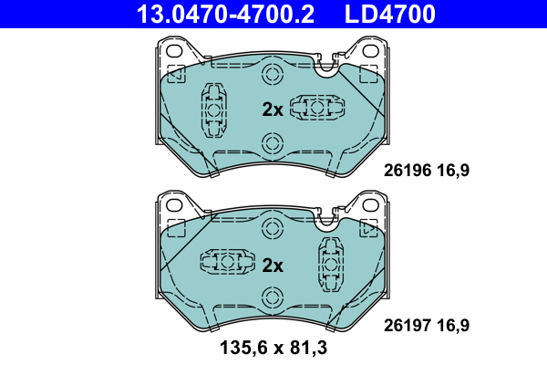 Placute frana ATE 13.0470-4700.2